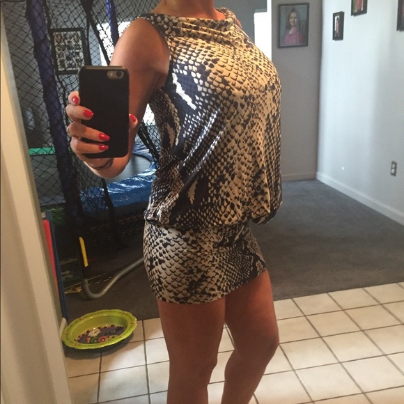 DVF silk snakeskin Mercedes dress - Picture 4 of 5